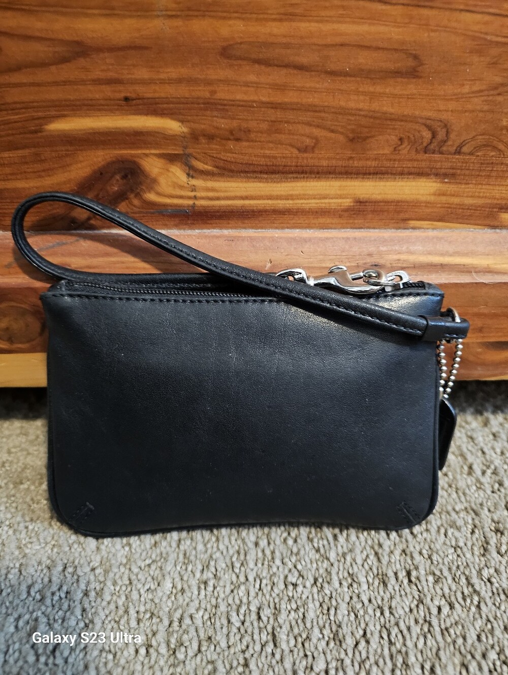 Coach Black Leather Wristlet - Picture 5 of 8